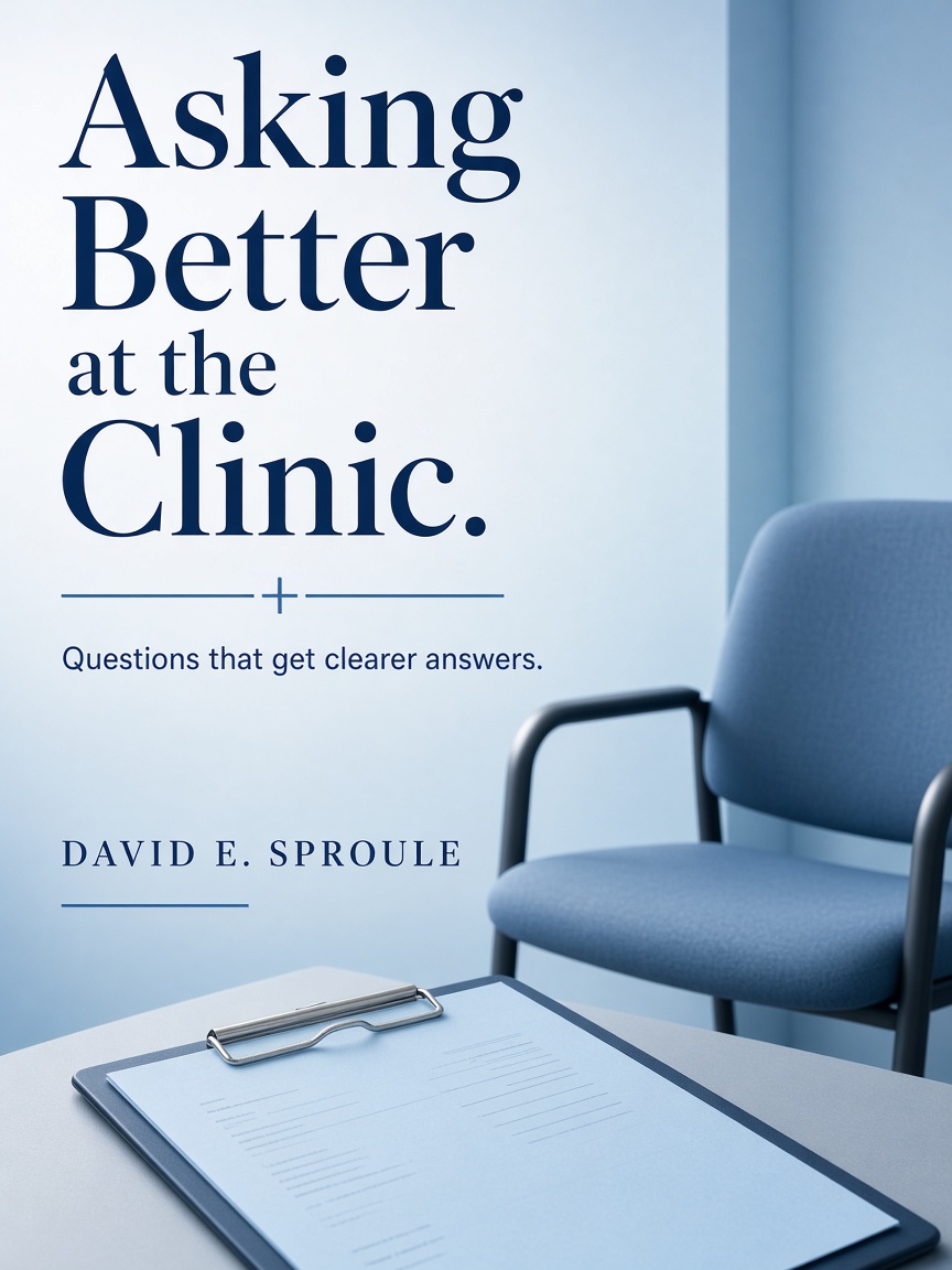 Cover concept for Asking Better at the Clinic