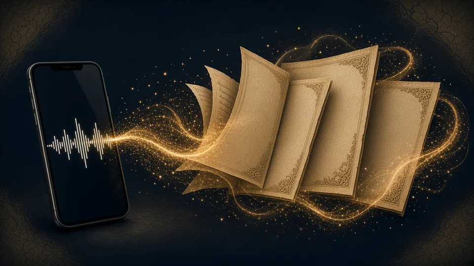 From Spoken Word to Written Scene: Transcribing and Highlighting