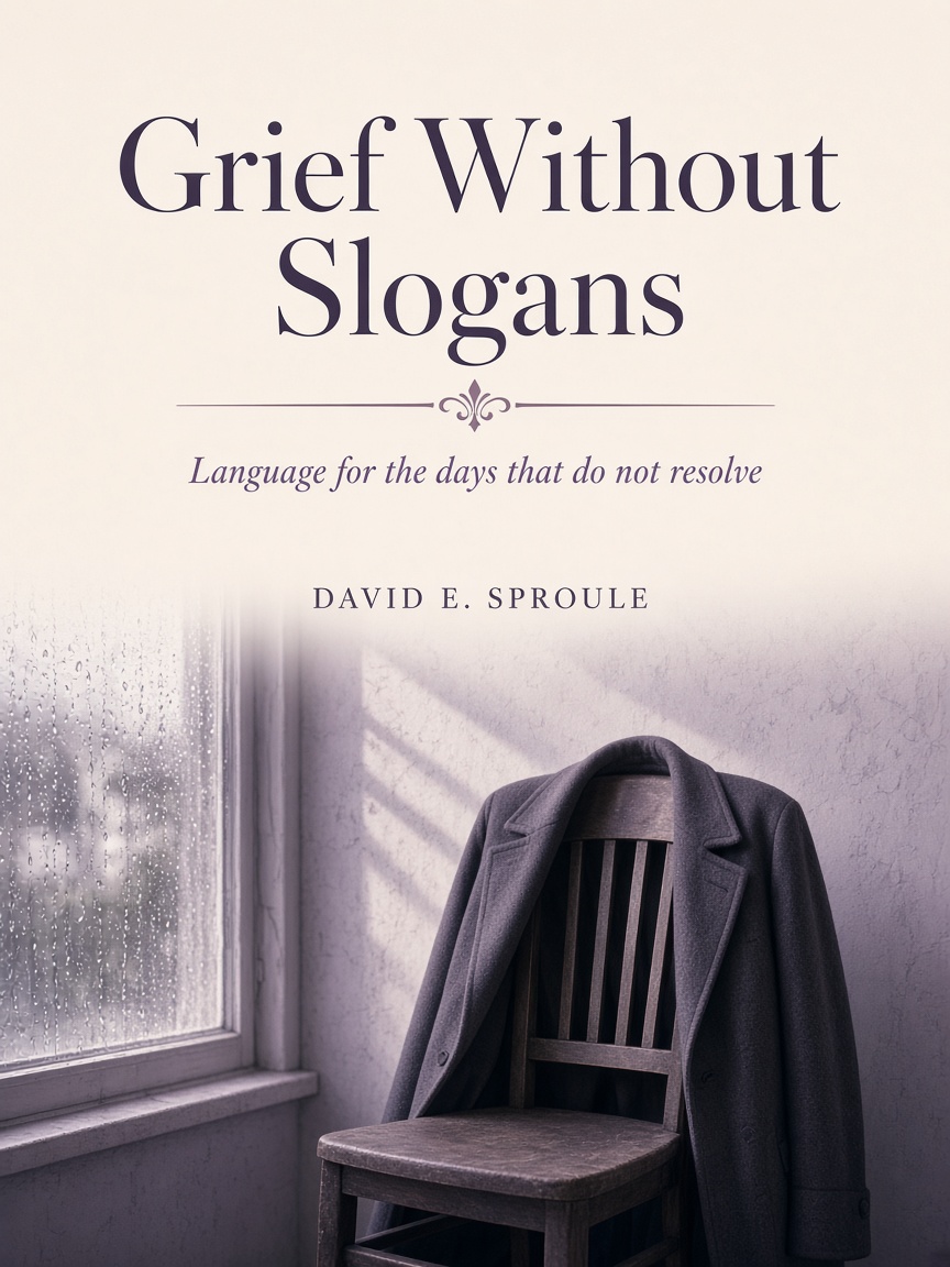Cover concept for Grief Without Slogans