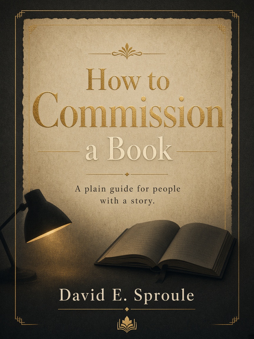 Cover concept for How to Commission a Book