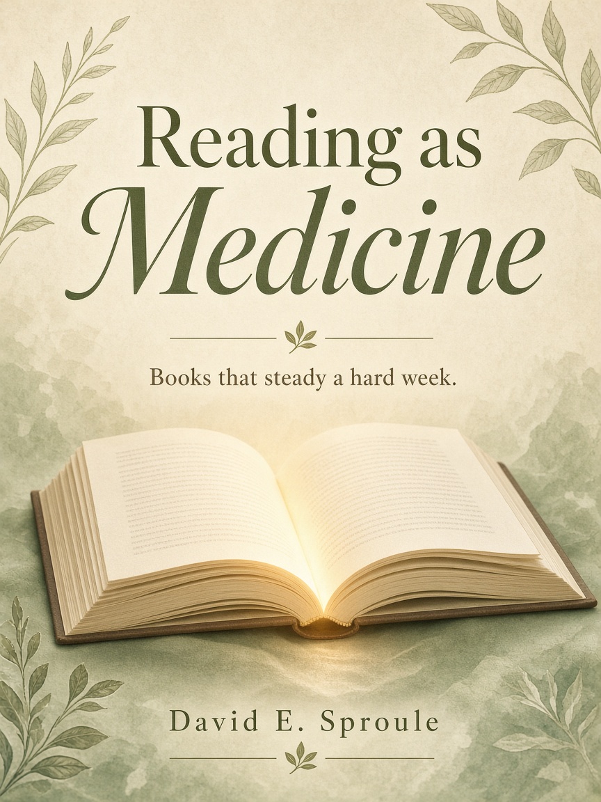 Cover concept for Reading as Medicine