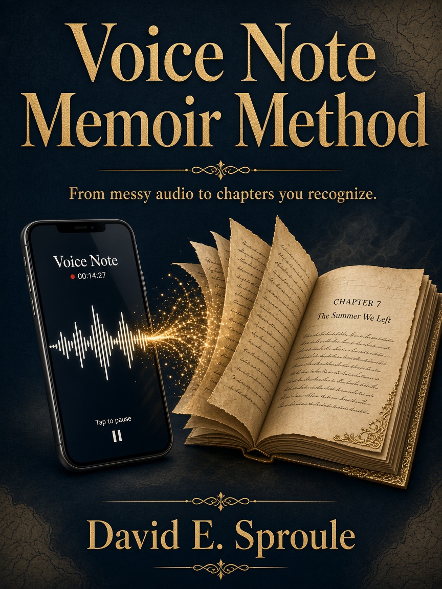 Cover concept for Voice Note Memoir Method