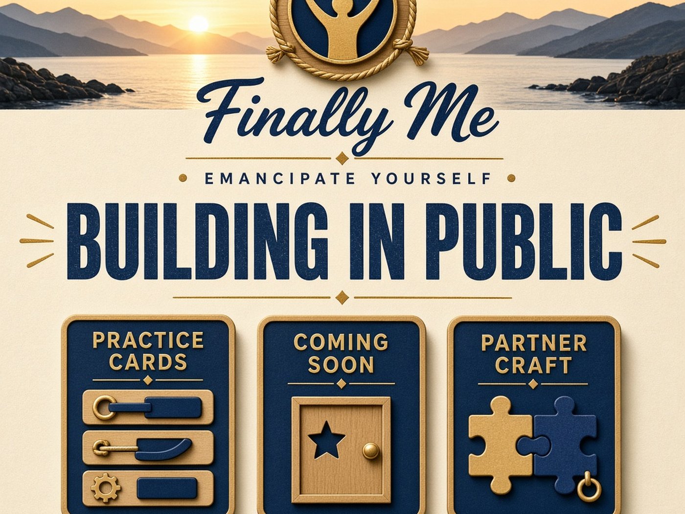 Finally Me building in public board with coming soon cards