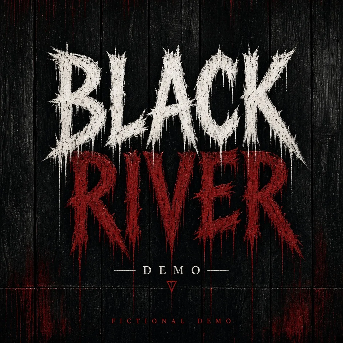 Demo album cover Black River drip style