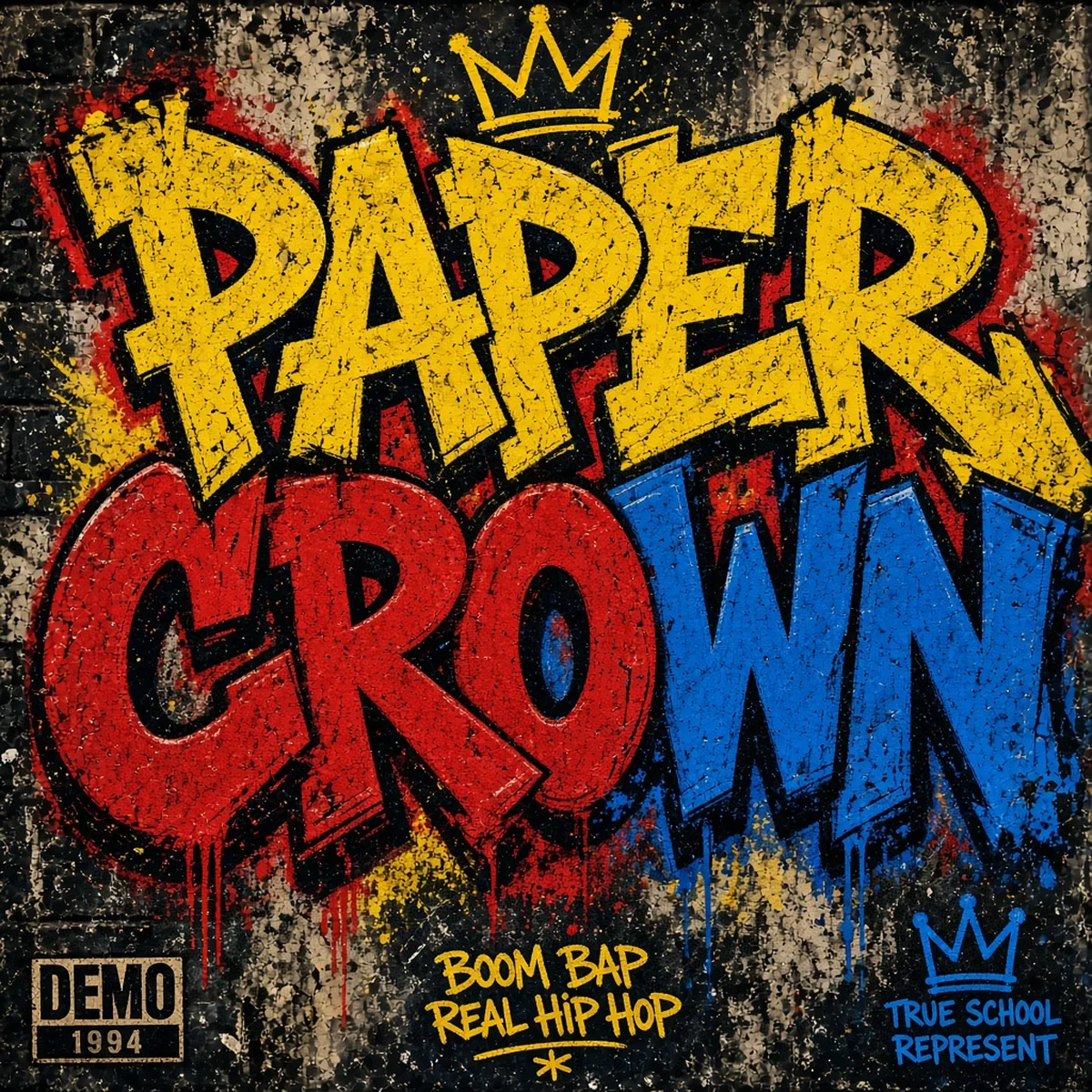 Demo album cover Paper Crown old school graffiti